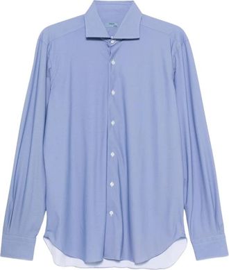 Barba Napoli Shirt - Heren - Zakelijke Overhemden - Blauw - 2XL - Katoen - Overhemden