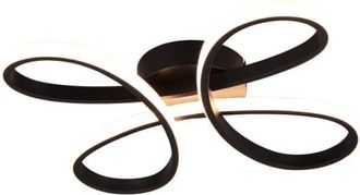 Trio Leuchten Sourcing Modelo Elegant L&aacute;mpara De Techo Negra 40 Cm Led