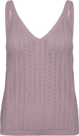 Mos Mosh Thora V-neck Knit - Dames - V-hals truien - Paars - XS - Denim - Truien & Vesten