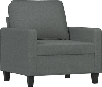 vidaXL Sillón de tela gris oscuro 60 cm Vidaxl