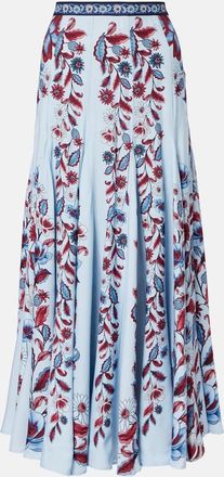 Farm Rio Marcelle pleated maxi skirt