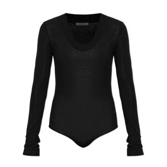 Entire studios Entire Studios - Circle Neck Bodysuit - Dames - Tops - Zwart - Maat: M Wol