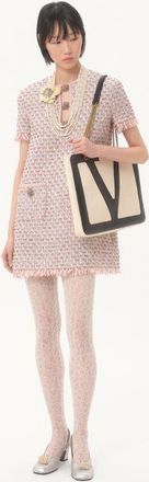 Valentino Abito Corto In Ribbon Tweed Ricamato Donna MULTICOLOR 36