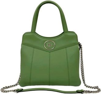 Gucci Pre-owned Handbags, female, Green, Size: ONE SIZE Pre-owned Vintage Leather Handbag