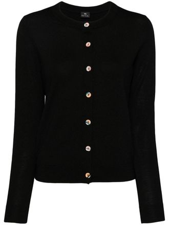 Paul Smith Cardigan con bordo a coste - Nero