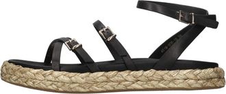Emanuelle Vee Platte schoenen - Dames - Sandalen - Zwart - 41 EU - Leer - Schoenen