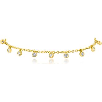 Kenneth Jay Lane Cubic Zirconia Charm Bracelet in Gold Plated Brass at Nordstrom