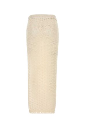 Blumarine Bianco Exterior: Cotton Nylon Gonne Skirt