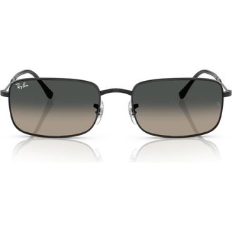 Ray-Ban 56mm Gradient Rectangle Sunglasses in Black at Nordstrom