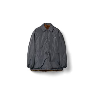 Miu Miu Technical Fabric And Shearling Blouson Jacket, Woman, Hematite, Size 38