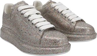 Alexander McQueen Alexander Mcqueen Womens Leather Multicolor Glitter Spray Oversized Sneaker (Authentic Pre-Loved)
