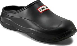 Hunter Elena Water Resistant Clog in Black 001 at Nordstrom, Size 10