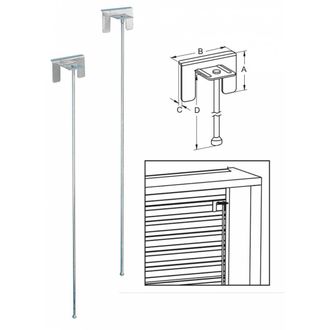 Bolis Italia 50 X Sicura P/tapparella Plastica Asta 39x480 Mm
