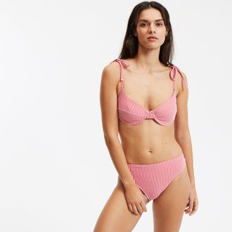 La Redoute Collections Gestreepte balconnet bikini-BH