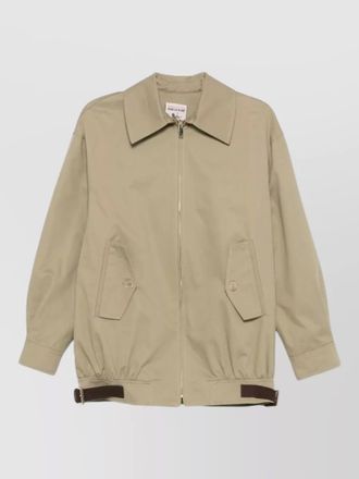 Semicouture nives cotton bomber jacket long sleeves