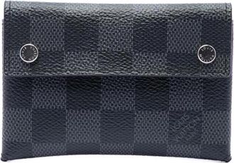 Louis Vuitton Pre-owned Damier Graphite Canvas Portemonnee - Dames - Vintage Accessoires - Zwart - ONE Size - Vintage