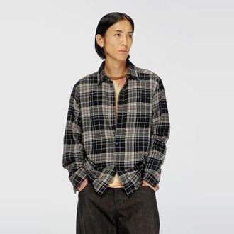 Diesel Distressed shirt in check flannel - Shirts - Man - Multicolor