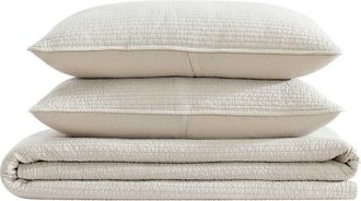 Nautica Seashore Stitch Queen Quilt Sham Set in Beige at Nordstrom Rack, Size Full/queen