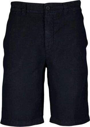 120% Lino Heren, Korte broeken, Blauw, Maat: S Linnen