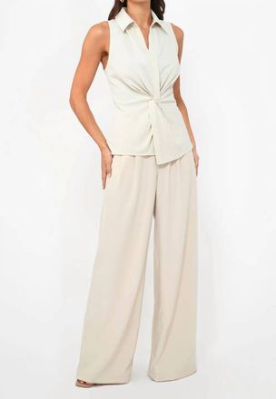 Greylin Rola Textured Sleeveless Top In Ecru