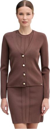 Gaud&igrave; Truien & Vesten, Dames, Bruin, XL, Knitted Cardigan