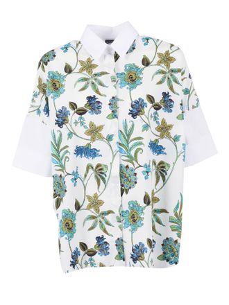 Fay Floral Print Short Sleeve Casual Shirt