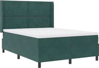 vidaXL Cama Tipo Box Spring Verde Oscuro 160 X 200 Cm Terciopelo Vidaxl