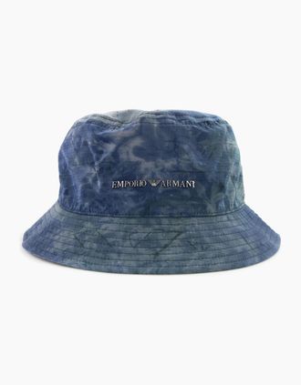 Emporio Armani Mens Emporio Armani Gradient Nylon Cloche Hat Blue - Size: L/XL