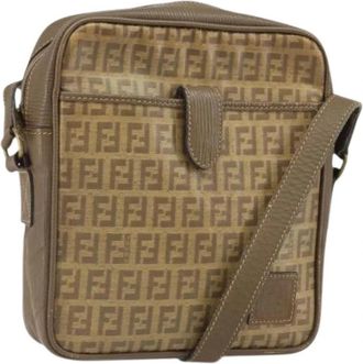 Fendi Pre-owned Canvas Cross Body Bag - Dames - Vintage Schoudertas - Bruin - ONE Size - Vintage