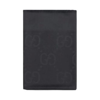 Gucci Bufanda de Lana con Estampado GG - Accessories - Mujer - Negro - ONE SIZE