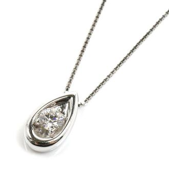 Tasaki Au750 White Gold Diamond Necklace