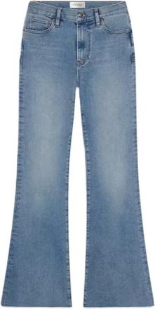 Frame Denim Iconische flared jeans met bruine stiksels - Dames - Bootcut Jeans - Blauw - W29 - Katoen - Jeans