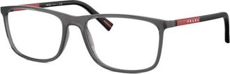 Prada PS 03Qv 01D1O1 Optical Frame - Heren - Brillen - Grijs - 55 MM - Accessoires