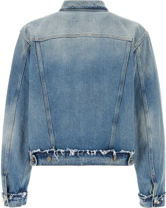 Maison Margiela Mens Distressed Denim Jacket Blue Primario Cotton