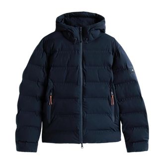 Tommy Hilfiger Technische Thermo-Ge&iuml;soleerde Waterafstotende Jas - Heren - Winterjassen - Blauw - 2XL - Leer - Jassen