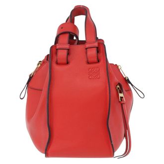 Loewe Hammock Leather Red Leather Handbag (Pre-Owned)