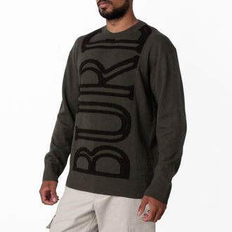 Burberry Logo Embroidered Wool Sweater, Size Medium