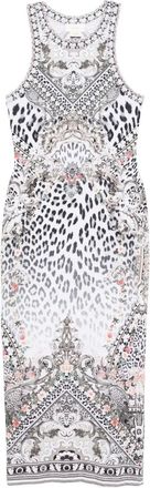 Camilla Abito Marble Heaven midi - Bianco