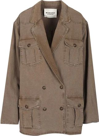 Isabel Marant Nevala Jacket - Dames - Blazers - Bruin - S - Katoen - Jassen