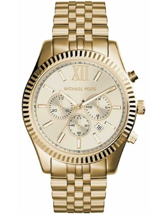 Michael Kors Mens Michael Kors MK8281 Lexington Gold Mens Watch - White