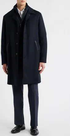 Canali 3-in-1 Wool Car Coat in Navy at Nordstrom, Size 46 Us