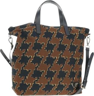 Prada Pre-owned Tote Bags, female, Multicolor, Size: ONE SIZE Pre-owned Vintage Nylon Tote Bag
