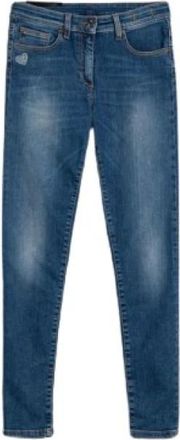 Twinset Super Skinny Denim met Strass Hart - Dames - Skinny Jeans - Blauw - W32 - Denim - Jeans