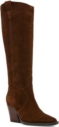 Blondo Opal Waterproof Leather Knee High Boot in Chocolate Suede at Nordstrom, Size 6.5