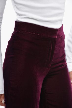 Stella McCartney Pantaloni in Velour a Gamba Dritta Stella McCartney