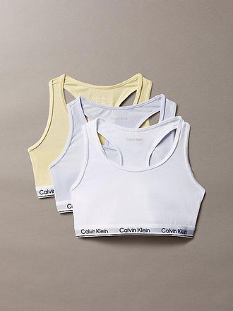 Calvin Klein Pack de 3 corpi&ntilde;os para ni&ntilde;a - Icon Cotton Stretch