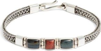 Caputo & Co. Triple Cabochon Artisan Bracelet in Red Tiger Eye at Nordstrom