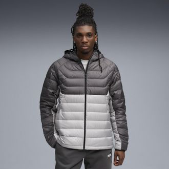 Puma Piumino con cappuccio PACKLITE da uomo, Abbigliamento, Grigio, XXL