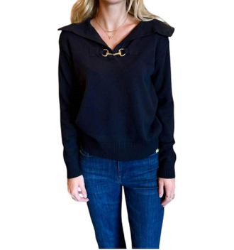 Elliott Lauren Horse Bit Detail Sweater In Black