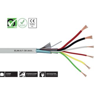 Elan C&oacute;digo Elan 020041 - Cable 4x0,22 Madeja De Elan Cable De Alarma Blindado 4x0,22 Funda Pvc 020041 Bobina 100m